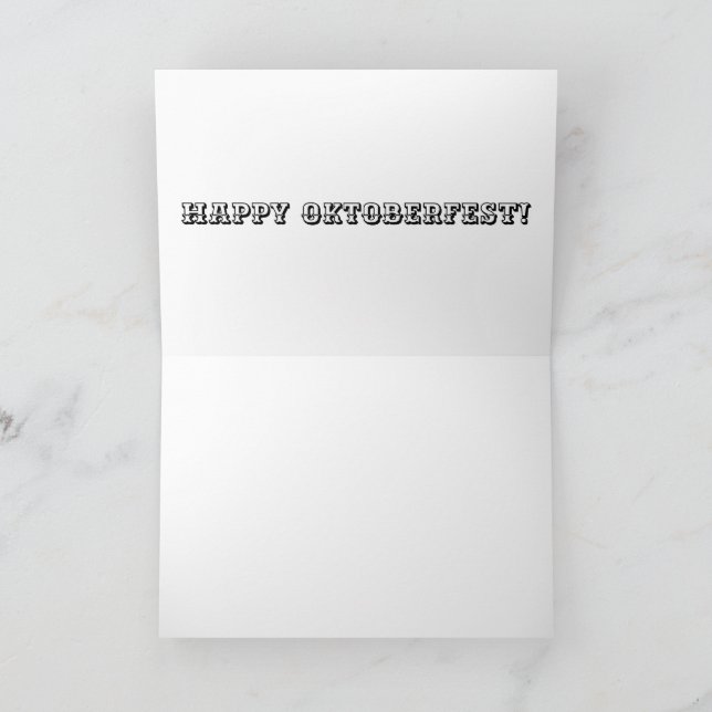 12x18 Grußkarte. Happy oktoberfest, giraffe gi Dankeskarte (Innenseite)