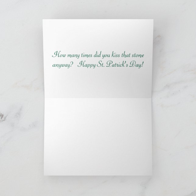 12x18 Grußkarte. Happy st. Patrick's Day. ir Dankeskarte (Innenseite)