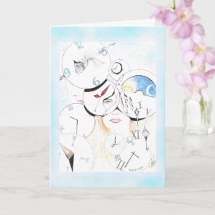 12x18 Grußkarte - Liebe über Zeit und Entfernung Karte