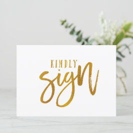 12x18 Guest Book Sign | Pinselstriche für Script-I