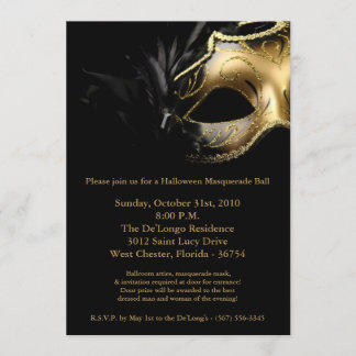 12x18 Halloween Masquerade Ball Maske Einladung