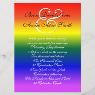 12x18 homosexueller Stolz-grundlegendes Papier des Einladung