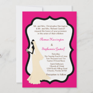 12x18 Hot Pink Bride Einladung zur Hochzeit