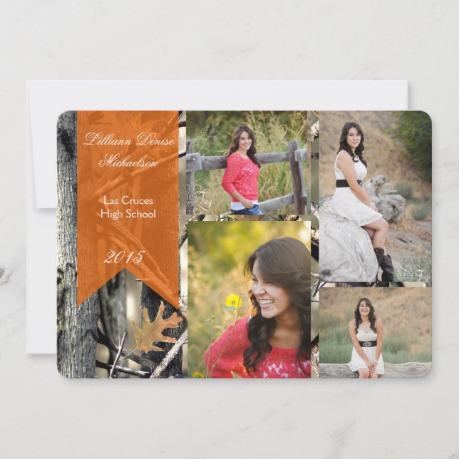 12x18 Hunters Camouflage Camouflage Senior Ankündi Ankündigung (Vorderseite)