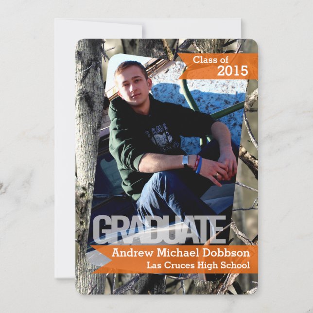 12x18 Hunters Camouflage Camouflage Senior Ankündi Ankündigung (Vorderseite)