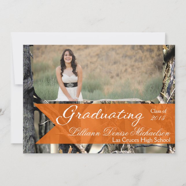 12x18 Hunters Camouflage Camouflage Senior Ankündi Ankündigung (Vorderseite)