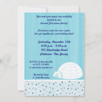 12x18 Icy Iglu Baby Blue Einladung
