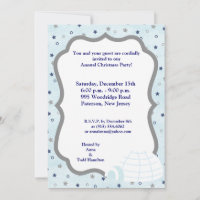12x18 Icy Iglu Baby Blue Einladung