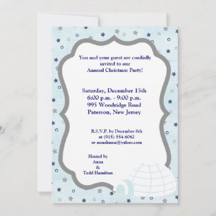 12x18 Icy Iglu Baby Blue Einladung
