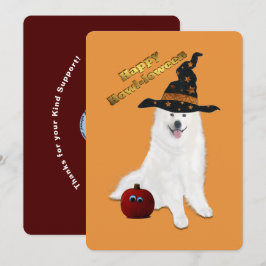 12x18 In. Flat Danke, dass du Card Halloween Samoy Dankeskarte