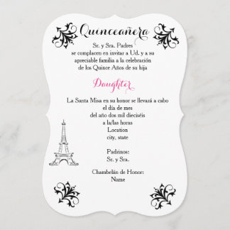 12x18 Invitation Bracket Quinceañera - Anpassen Einladung
