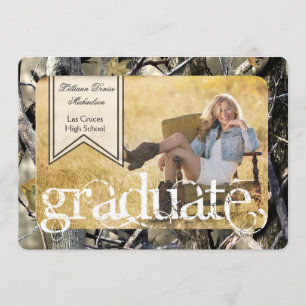 12x18 Jäger-Camouflage-Tarnungs-Senior-Mitteilung Ankündigung