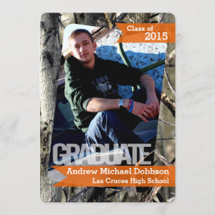 12x18 Jäger-Camouflage-Tarnungs-Senior-Mitteilung Ankündigung