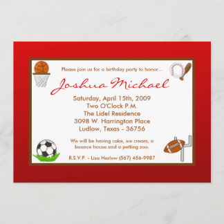 12x18 Junge trägt Fußball-Geburtstags-Party Einladung
