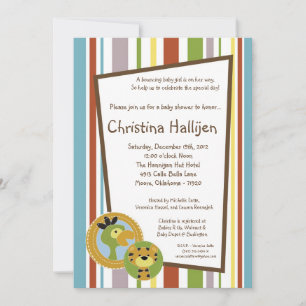 12x18 Jungle Tales Safari Einladung