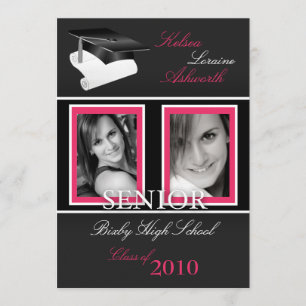 12x18 Kappen-u. Diplom-Foto-Abschluss-Einladung Einladung