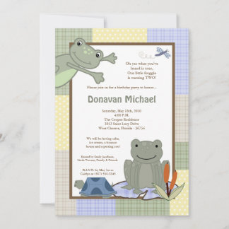 12x18 Leap Frog Turtle Biene Geburtstagsparty Einl Einladung