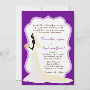 12x18 Lila Bride Hochzeitseinladung Einladung