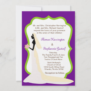 12x18 Lila Bride Hochzeitseinladung Einladung