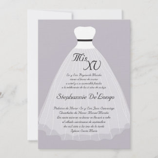 12x18 Lilac Dress Quinceanera Geburtstagseinladung Einladung