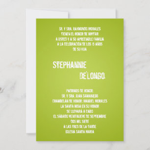 12x18 Lime Green DJ Turntable Quinceanera Einladun Einladung