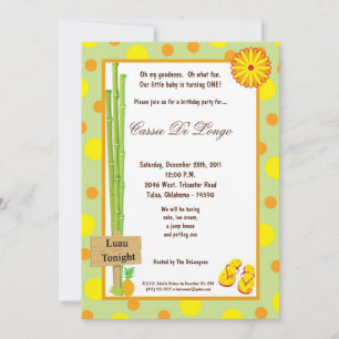 12x18 Luau Birthday Party Einladung