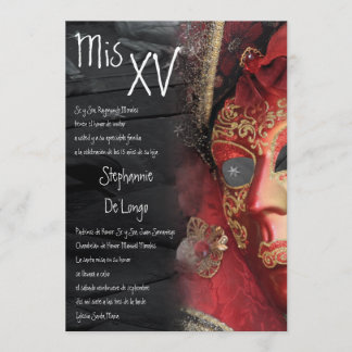 12x18 Maskerade Quinceanera Geburtstags-Einladung Einladung