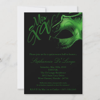 12x18 Masquerade Maske 15 Quinceanera Ball Einladu Einladung