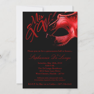 12x18 Masquerade Maske 15 Quinceanera Ball Einladu Einladung