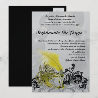 12x18 Masquerade Quinceanera Birthday Einladung