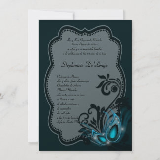 12x18 Masquerade Quinceanera Birthday Einladung
