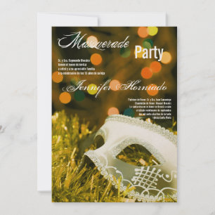 12x18 Masquerade Quinceanera Birthday Einladung