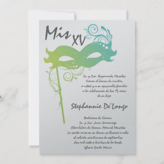 12x18 Masquerade Quinceanera Birthday Einladung