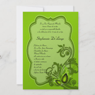 12x18 Masquerade Quinceanera Birthday Einladung