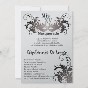 12x18 Masquerade Quinceanera Birthday Einladung