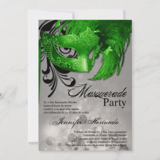 12x18 Masquerade Quinceanera Birthday Einladung