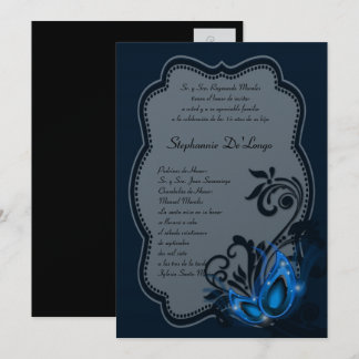 12x18 Masquerade Quinceanera Birthday Einladung