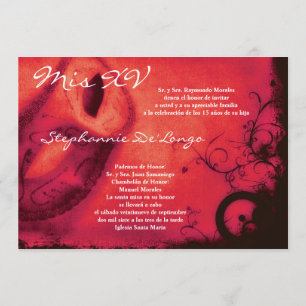 12x18 Masquerade Quinceanera Geburtstag Einladung