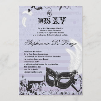 12x18 Masquerade Quinceanera Geburtstag Einladung