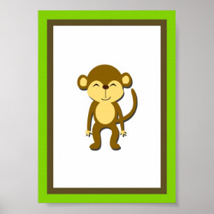 12x18 Monkey Jungle Poster