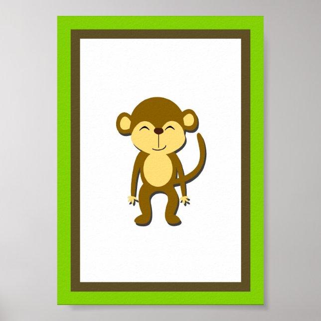 12x18 Monkey Jungle Poster (Vorne)