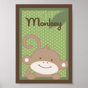 12x18 "Monkey" Jungle Safari Babysitter Poster