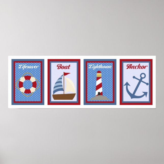 12x18 Nautic Wall Art Collection Poster (Vorne)