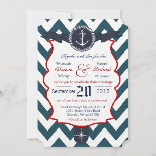12x18 Nautical Anchor Segelcom Einladung Hochzeit