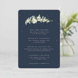 12x18 Navy Snowberry+Eukalyptus Hochzeitspaar