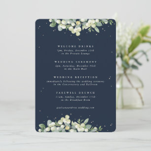 12x18 Navy Snowberry+Eukalyptus Hochzeitspaar