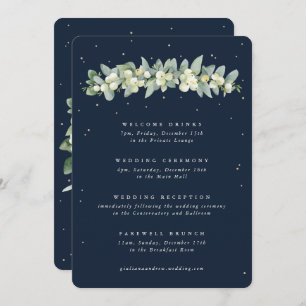 12x18 Navy Snowberry+Eukalyptus Hochzeitspaar