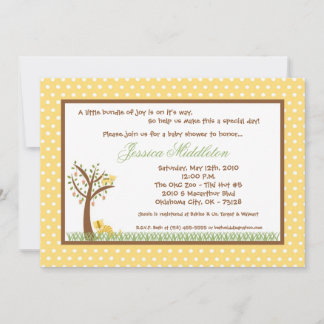 12x18 Neutra Baby Tiger & Mama Kinderdusche Einlad Einladung