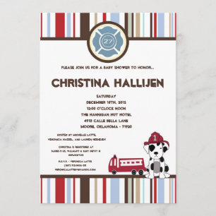 12x18 Nojo Fire Motor Kinderdusche Einladung