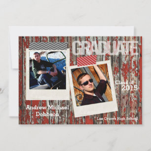 12x18 Old Red Barn Wood Weather Senior Ankündigung